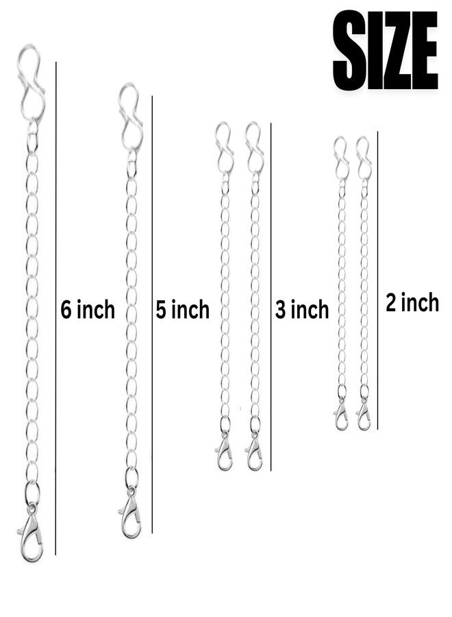 ST logo Hanging Tree Women Girl Boy & Men Jewellary Making Extender for Chain Set Bracelet Pendant & Necklace Adjustable Extension 6 Pcs S-Hooks Lobster Extender (Combo Silver & Golden) - Image 2